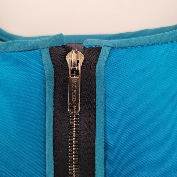 ZAC POSEN Teal Silk / Viscose Coctail Dress - Picture 9 of 15